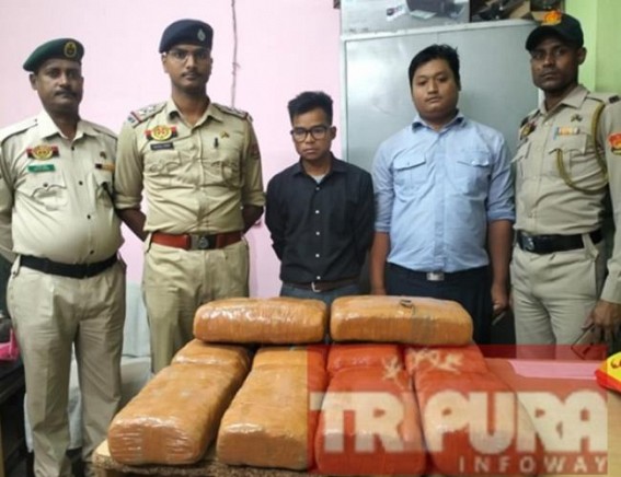 Indigo Airline Executive Security Official, and a Passenger arrested for Ganja smuggling via Agartala MBB Airport Indigo Airline Executive Security Official, and a Passenger arrested for Ganja smuggling via Agartala MBB Airport